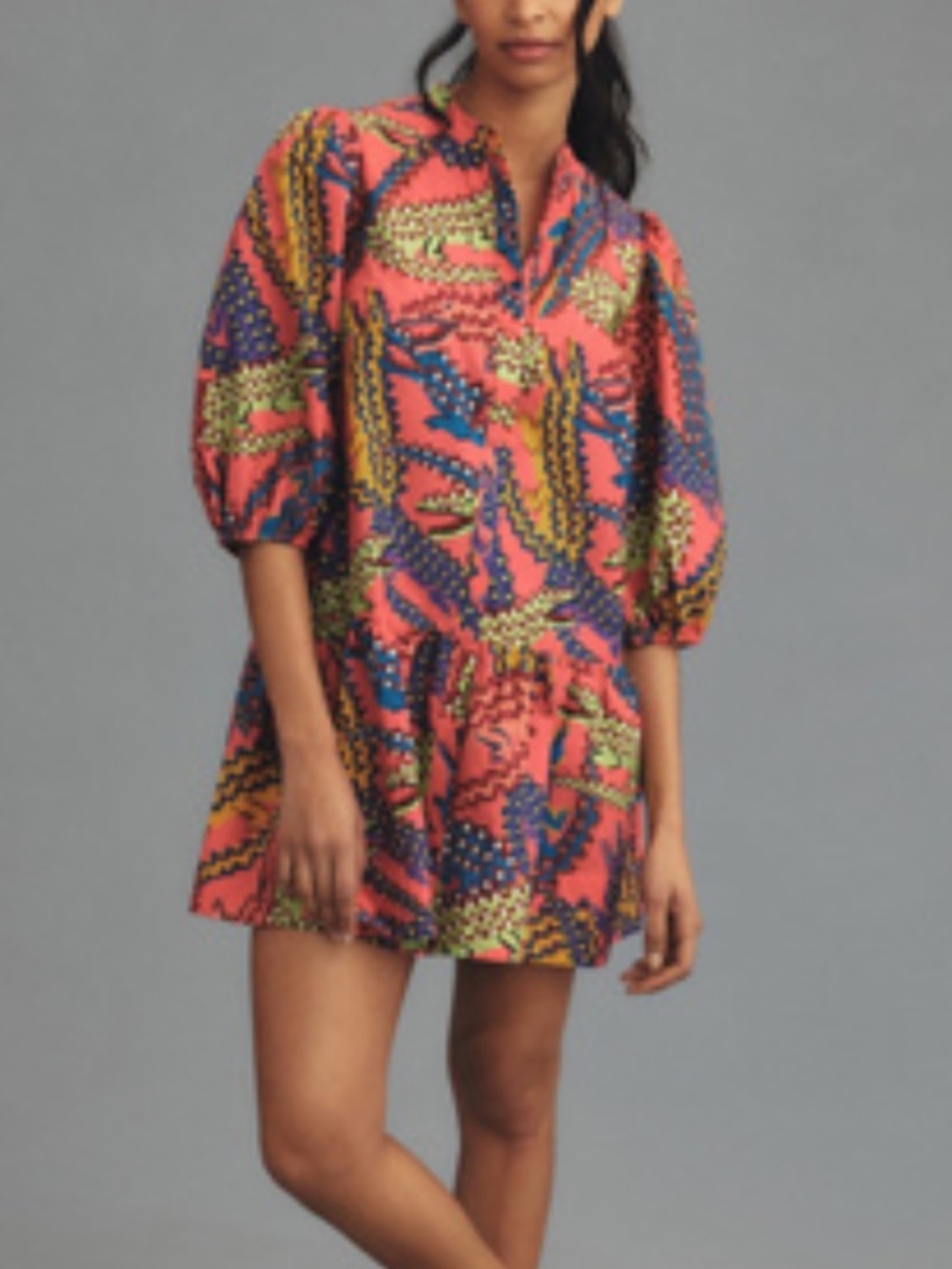 Farm Rio for Anthropologie Pink combo dress